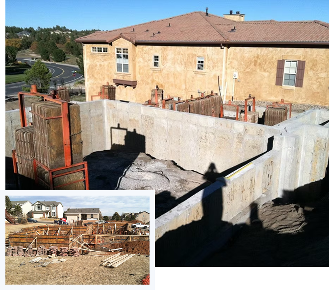 Ajax Concrete Project Aerial and Footings