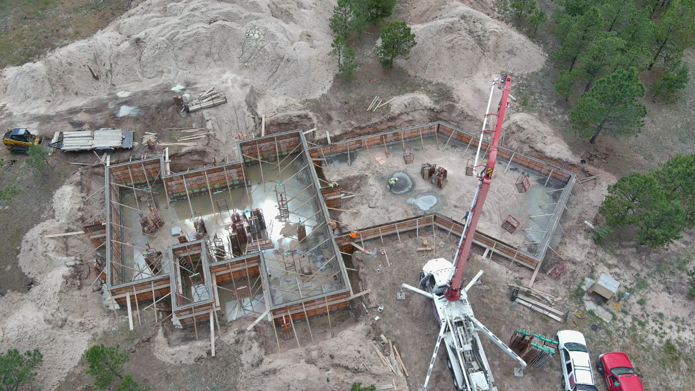 Custom Home Basement Walls - Pump Pour by Ajax Concrete