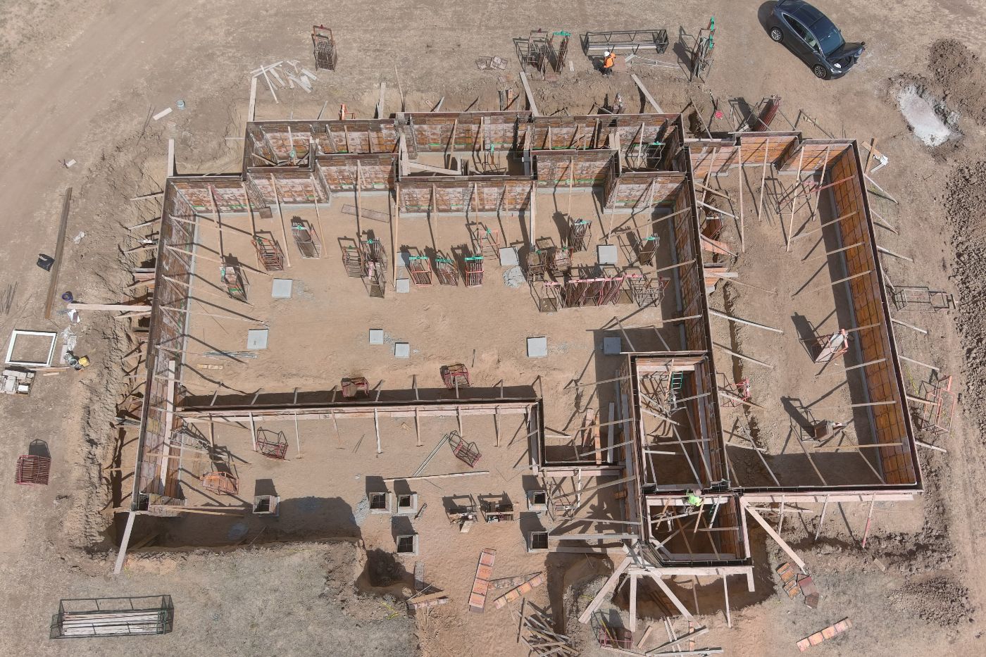 Custom Home Foundation Walls - Forms Set by Ajax Concrete